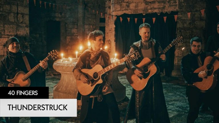 Acoustic Guitar Quartet 40 Fingers Reload AC/DC’s “Thunderstruck” Into A Six-String Storm